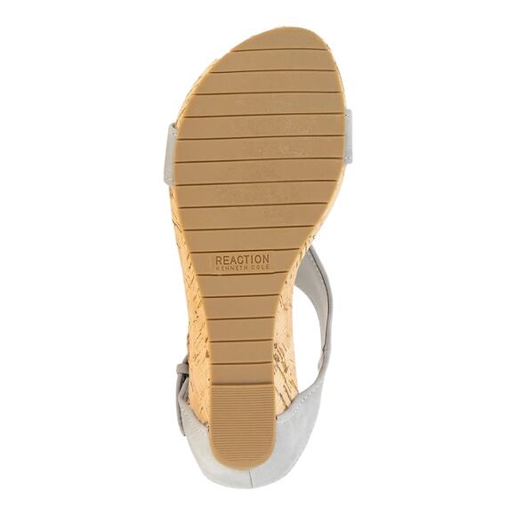Kenneth Cole Reaction Women's Great Buckle Wedge Sandals Gray Size 9 - Picture 5 of 5